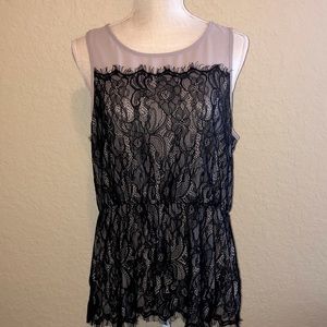 🍭 Lace Sleeveless Blouse